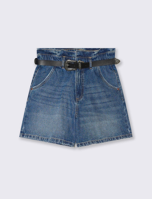 Short con cintura da donna - Denim