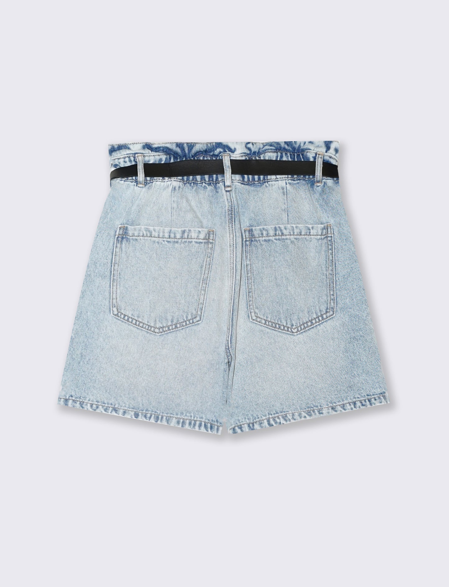 Short con cintura da donna - Denim chiaro