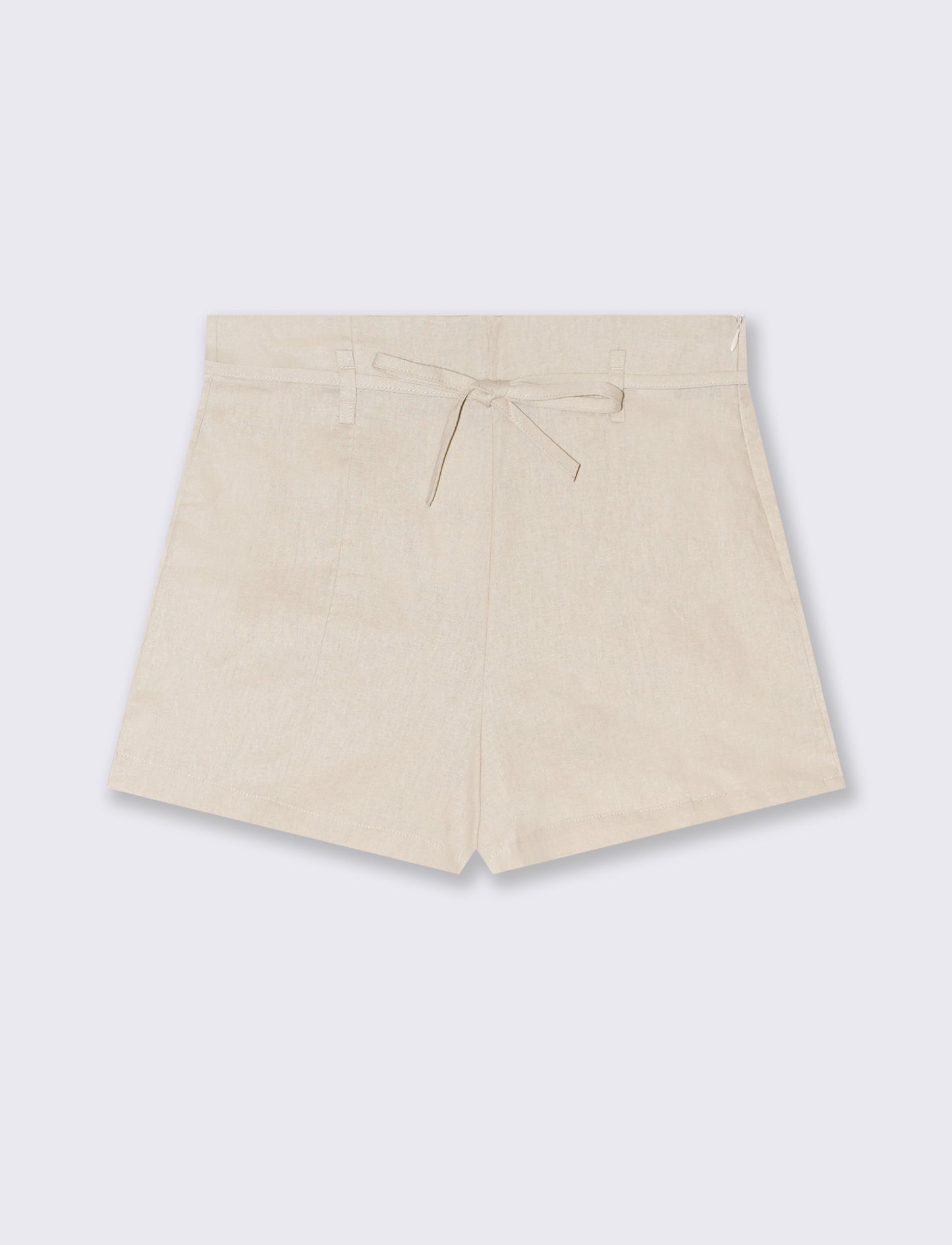 Short con cintura da donna - Beige corda