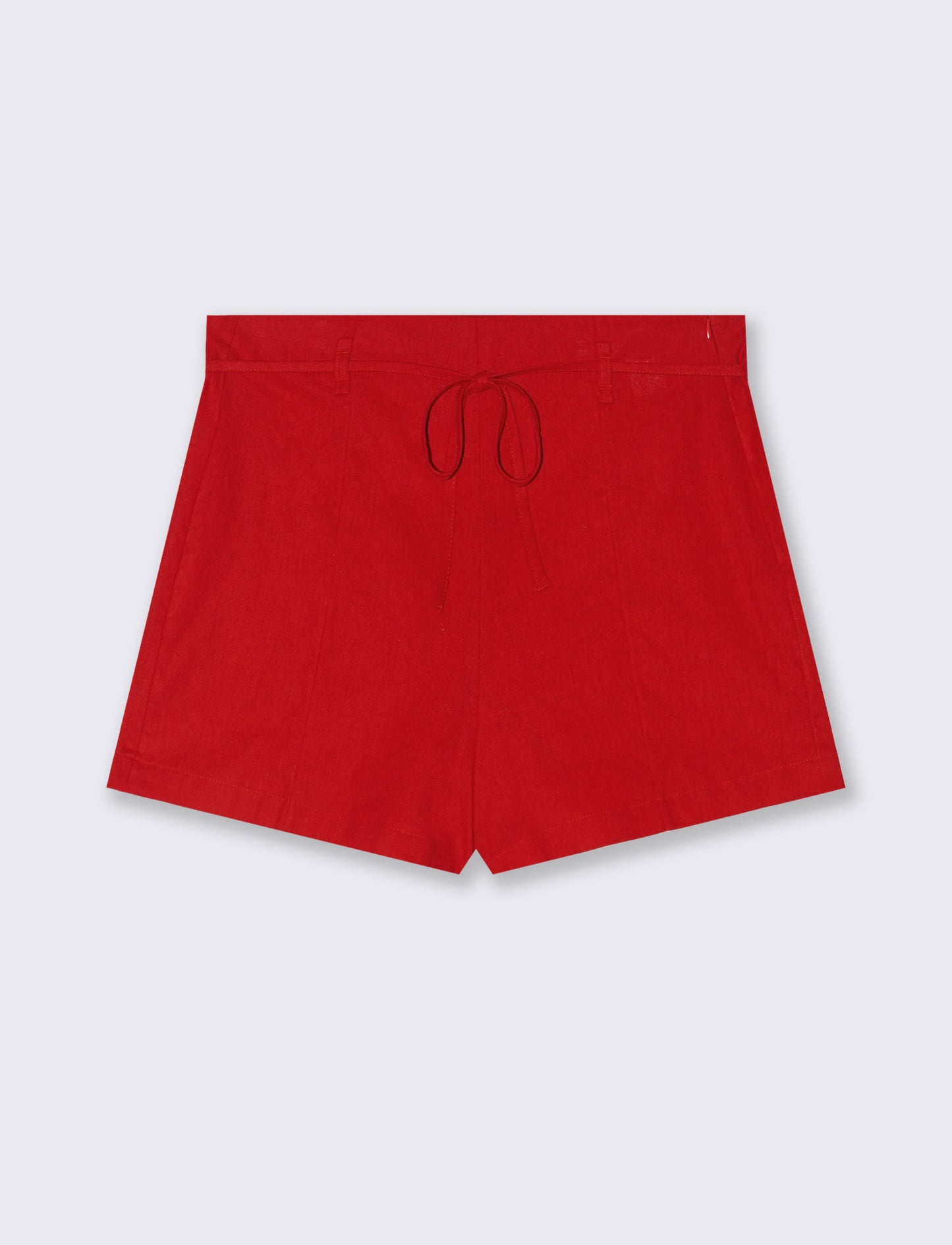 Short con cintura da donna - Rosso scarlatto