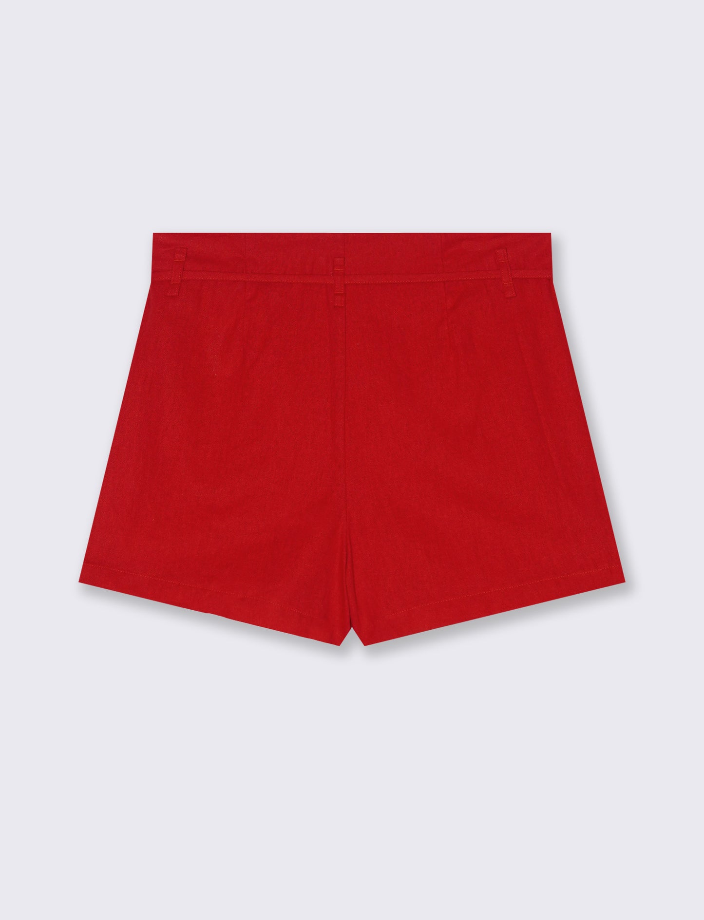 Short con cintura da donna - Rosso scarlatto