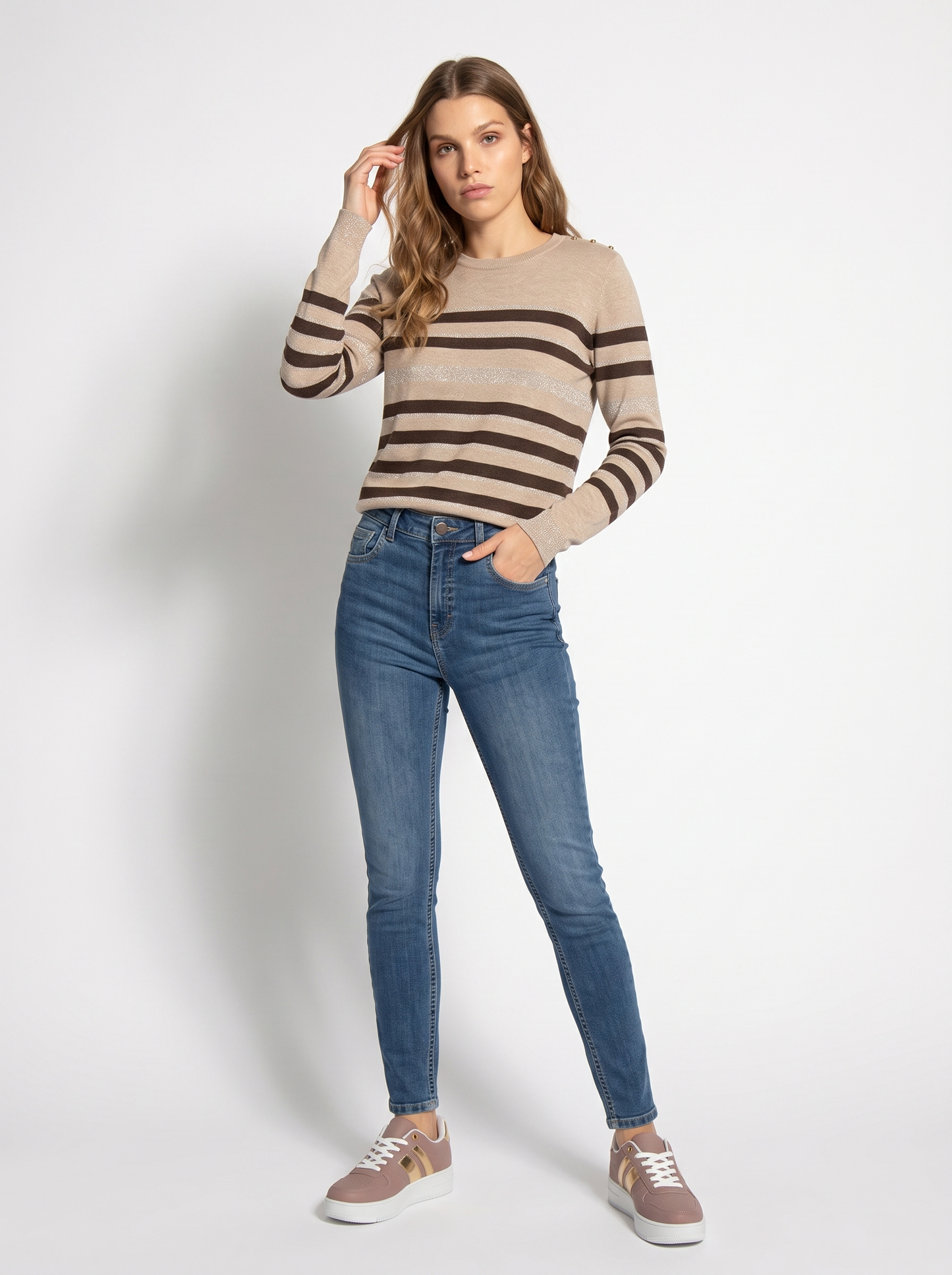 Maglia manica lunga scollo paricollo - var 2