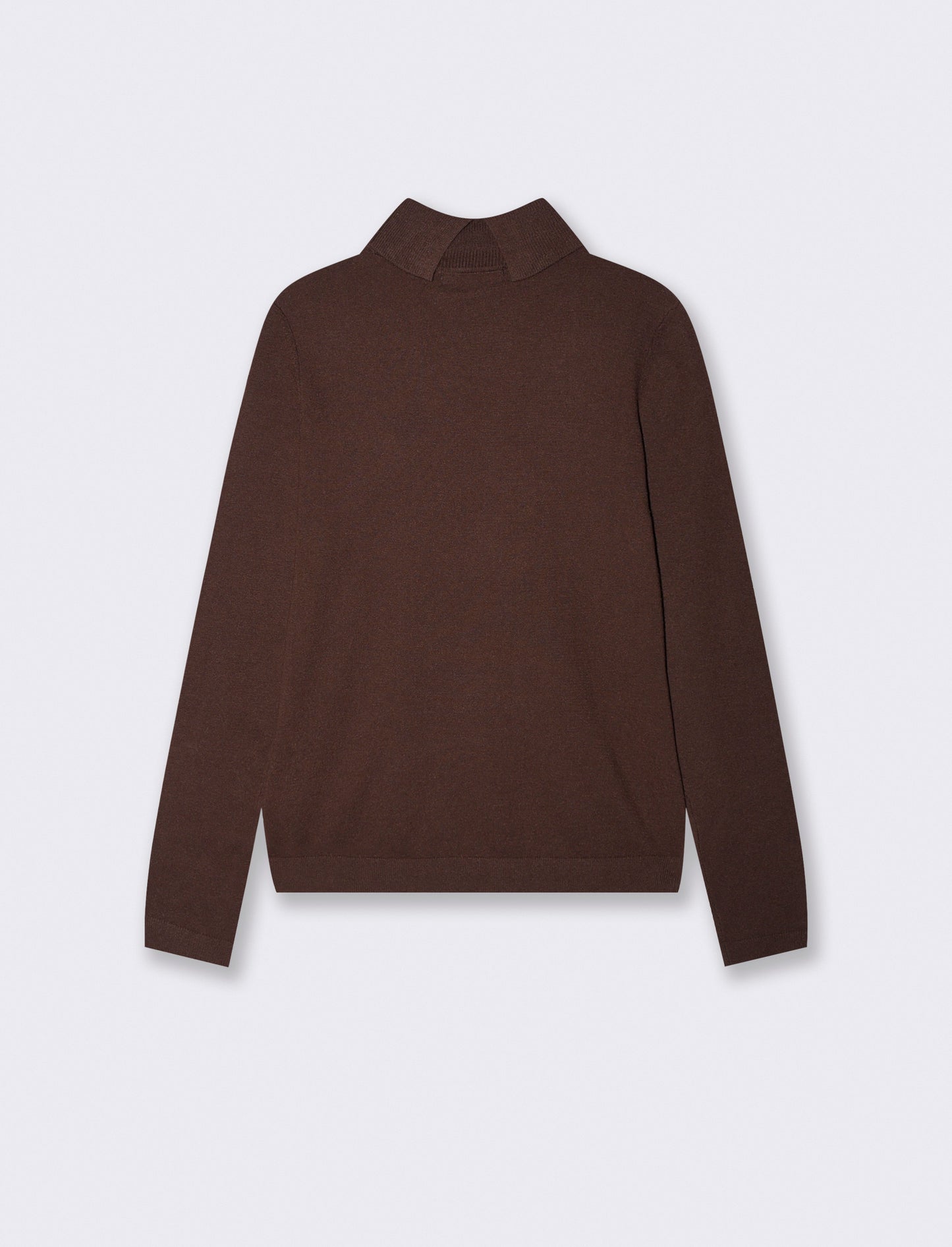 Pullover basico collo alto slim fit - Moro