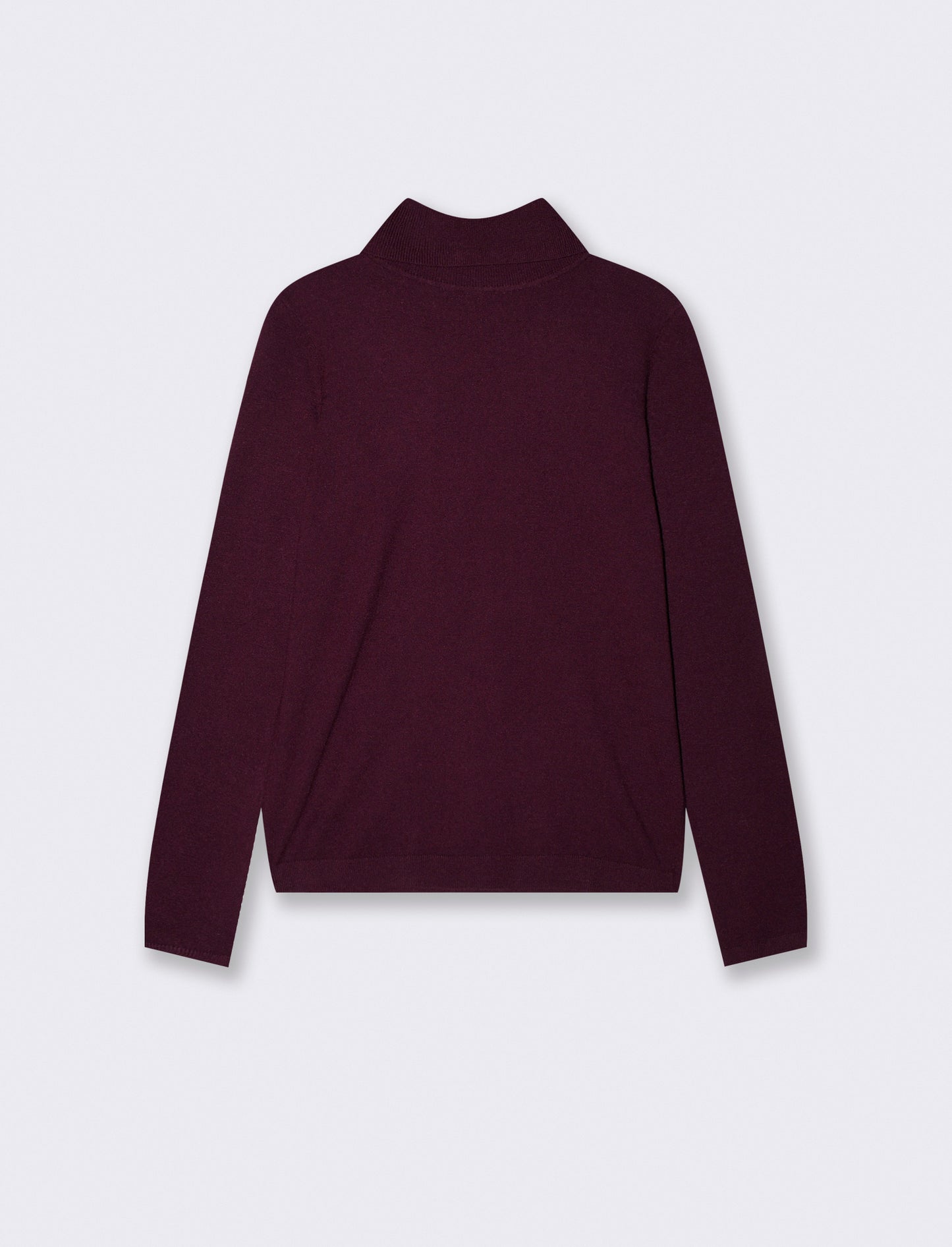 Pullover basico collo alto slim fit - Bordeaux