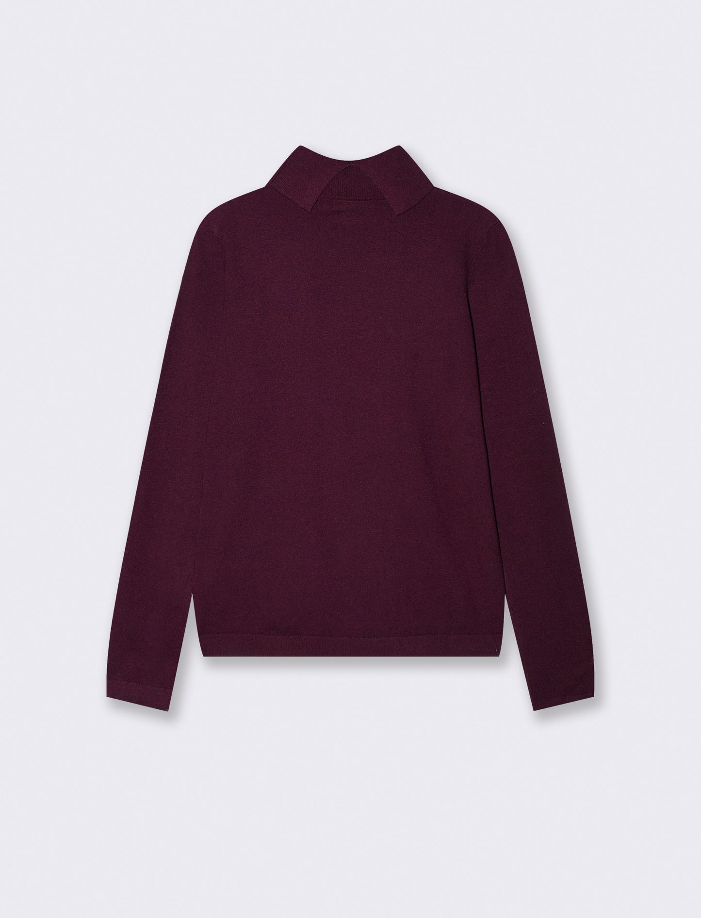 Pullover basico collo alto slim fit - Bordeaux