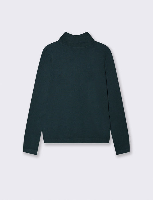 Pullover basico collo alto slim fit - Ottanio