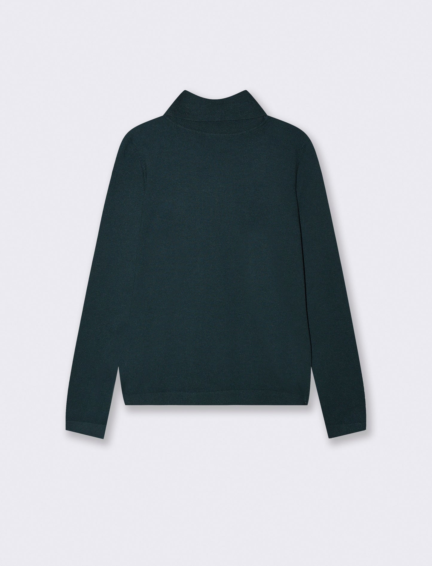 Basic Slim Fit High Neck Pullover - Green