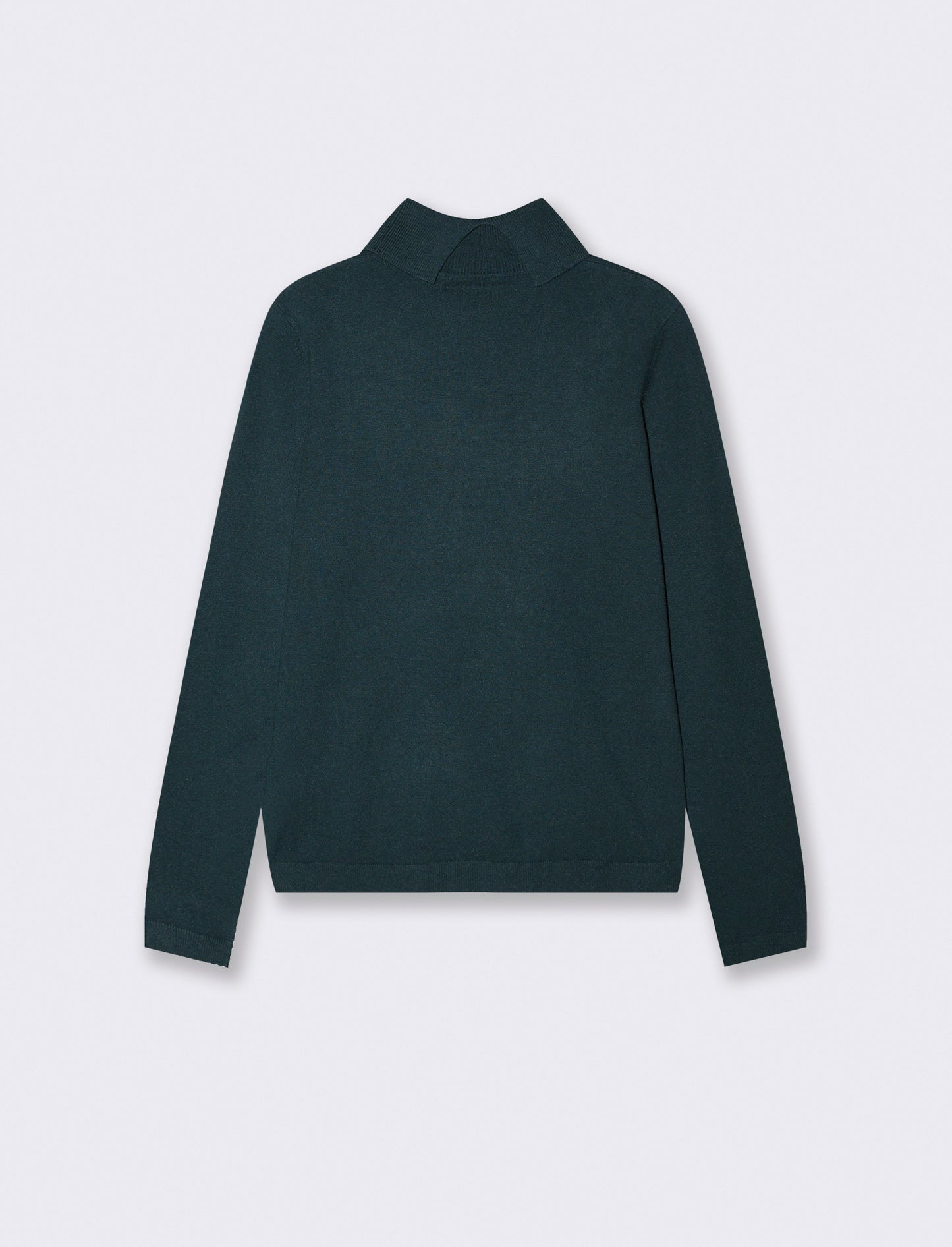Pullover basico collo alto slim fit - Ottanio