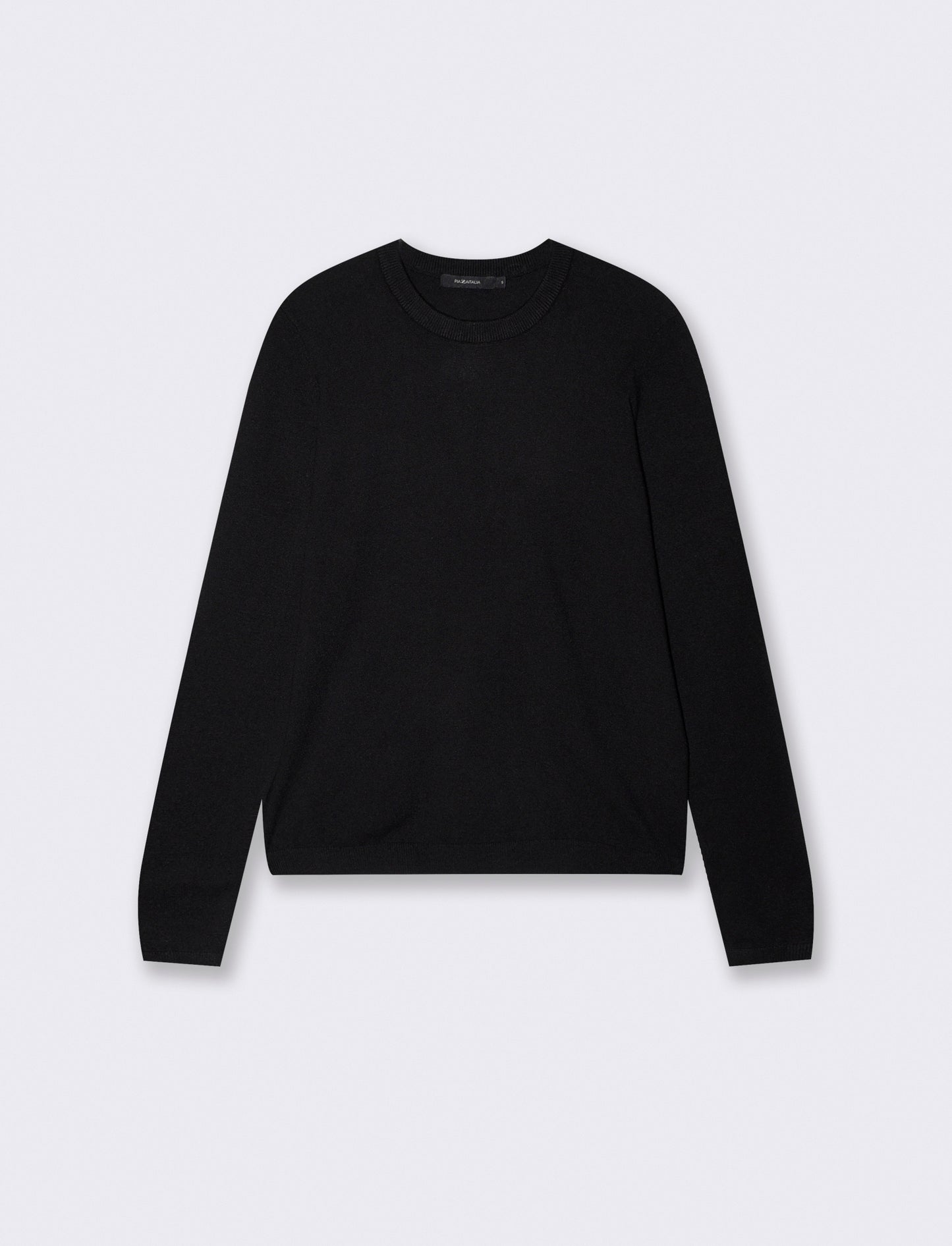 Pullover basico girocollo a manica lunga - Nero