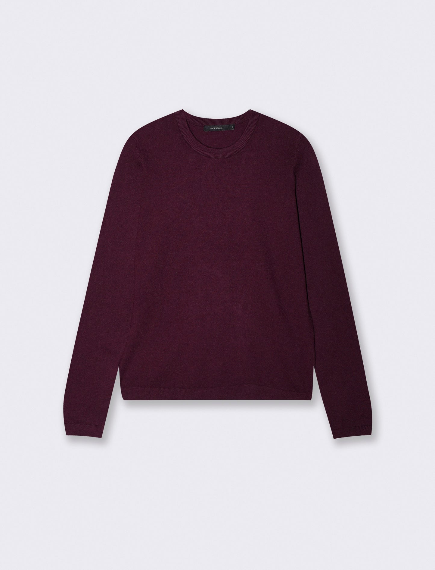 Basic long-sleeve crewneck pullover - Red
