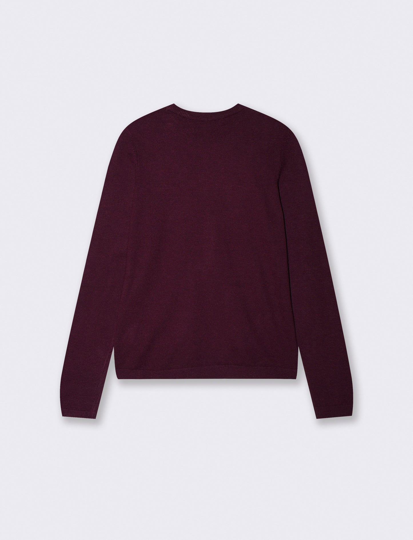 Basic long-sleeve crewneck pullover - Red