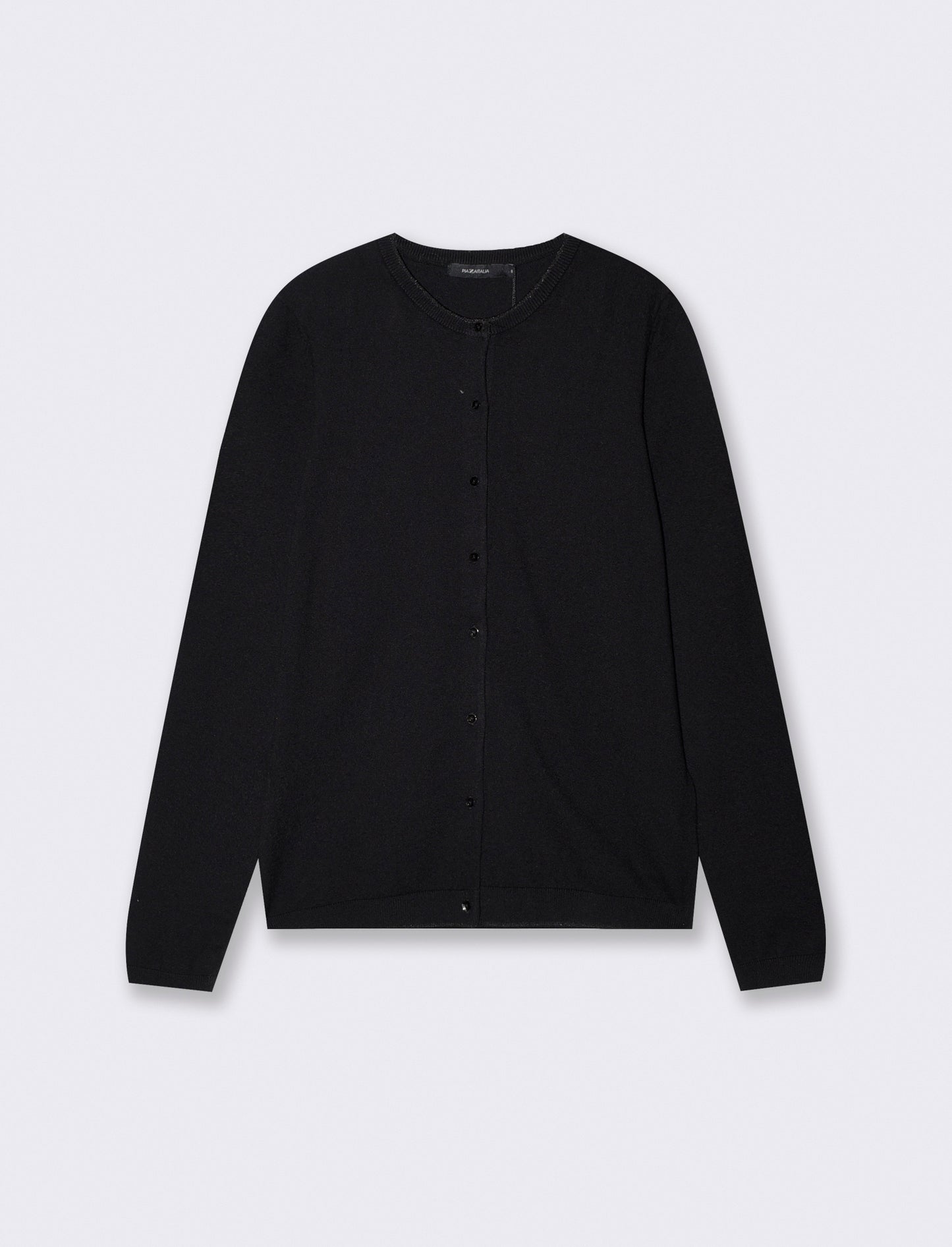 Cardigan Lungo con Bordino Lurex - Nero