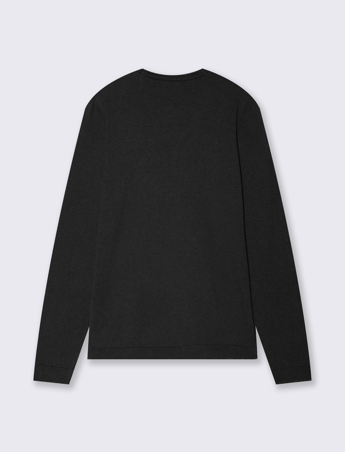 PULLOVER CON BORDINO IN TESSUTO CON LUREX - Nero