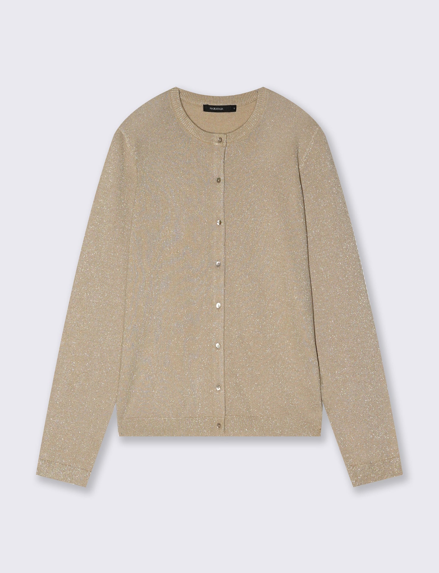 Cardigan in lurex - Beige