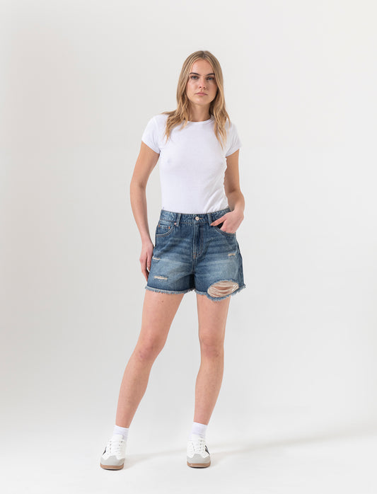 Short in denim da donna - DENIM SCURO