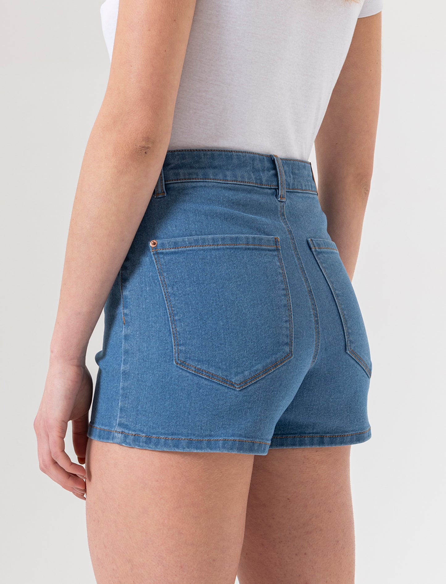 Short vita alta da donna - Denim