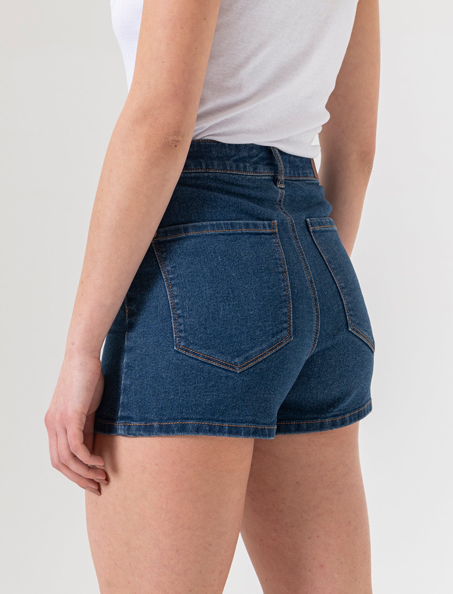 Short vita alta da donna - DENIM SCURO