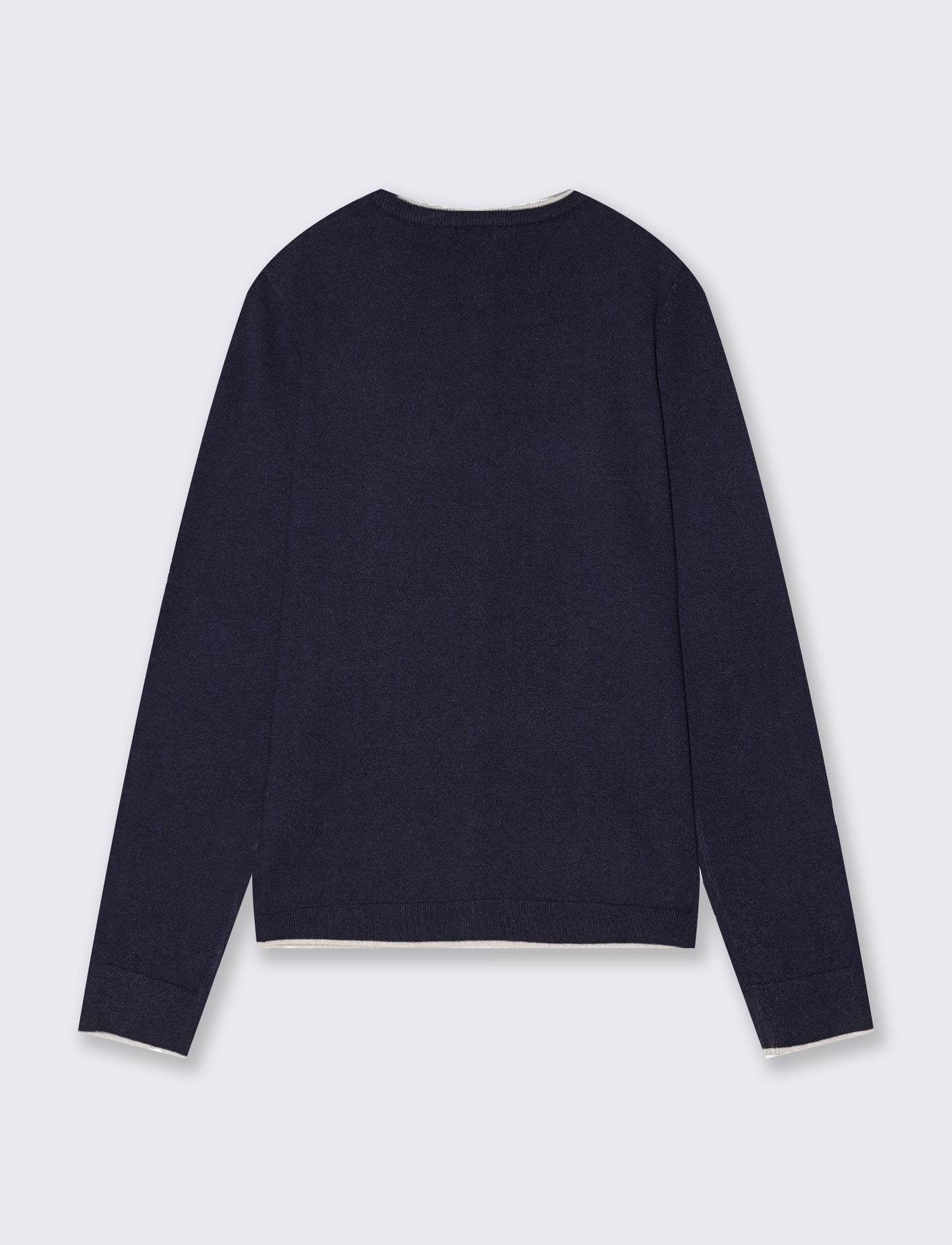 CARDIGAN CON CONTRASTO - Blu