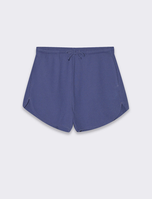 Short con elastico in vita da donna - Mirtillo