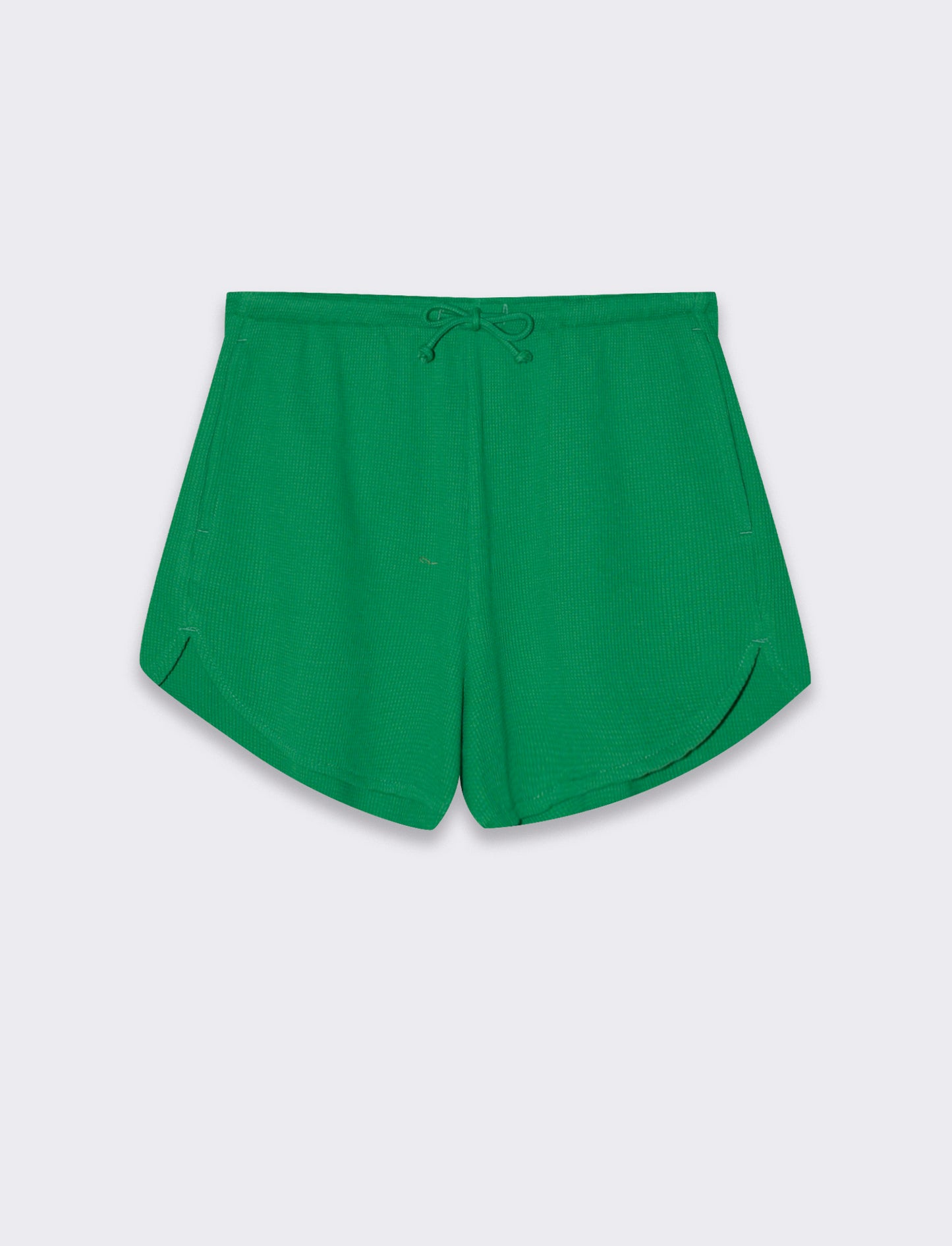 Short con elastico in vita da donna - Verde prato