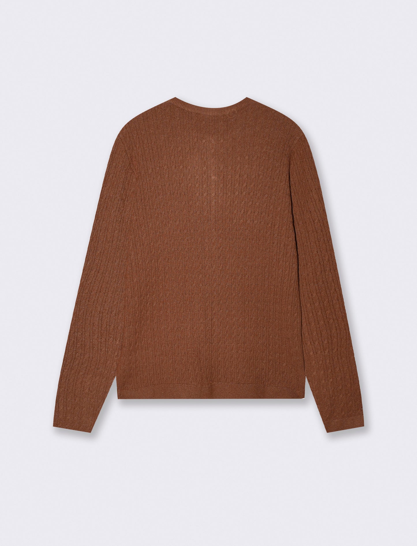 CARDIGAN A TRECCE - Marrone tabacco