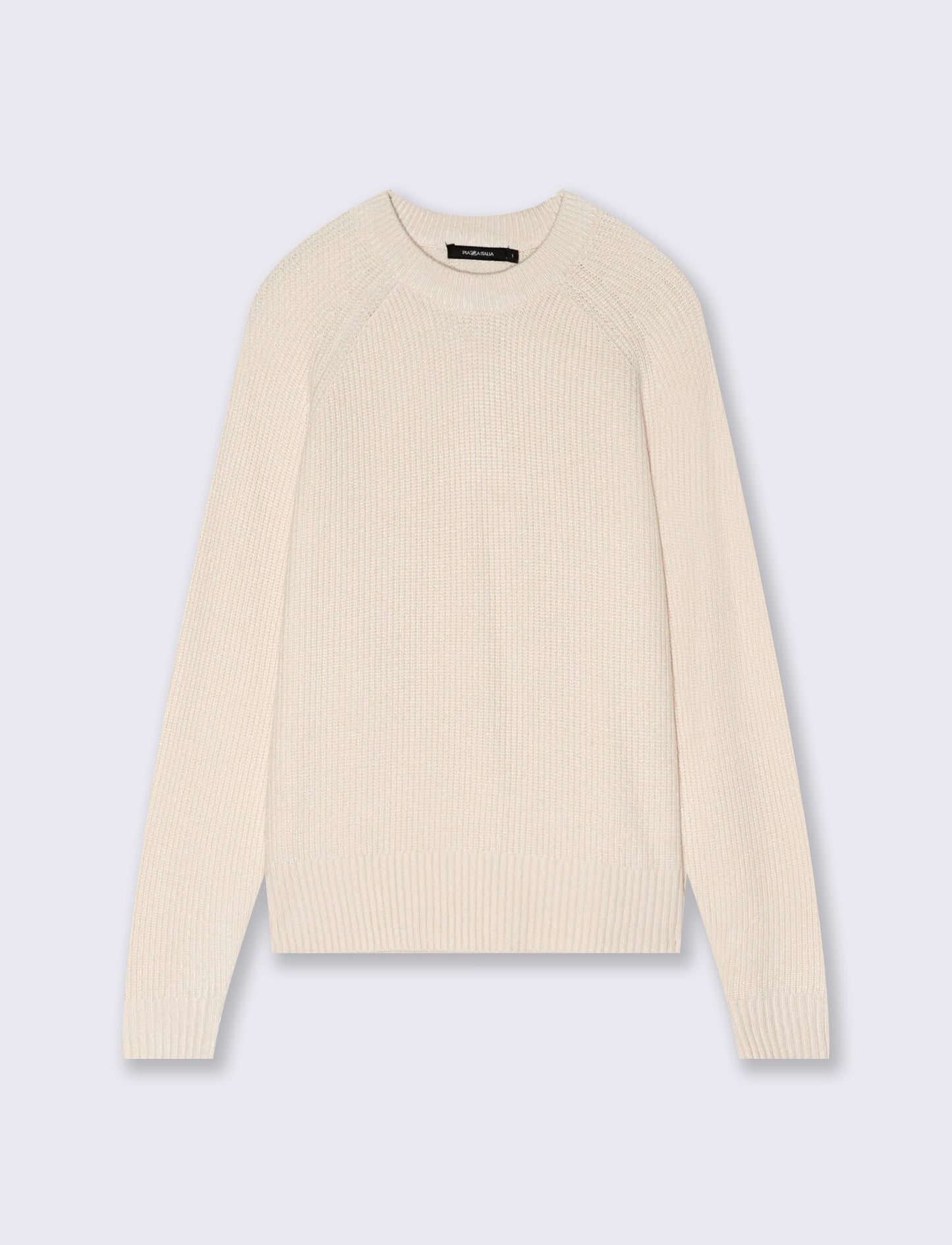 Maglia manica lunga girocollo - Avorio