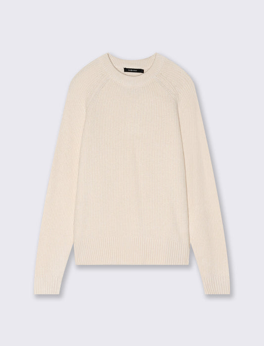 Maglia manica lunga girocollo versatile - Avorio