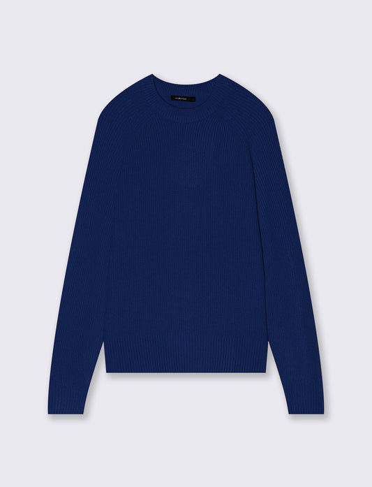 Maglia manica lunga girocollo versatile - Bluette