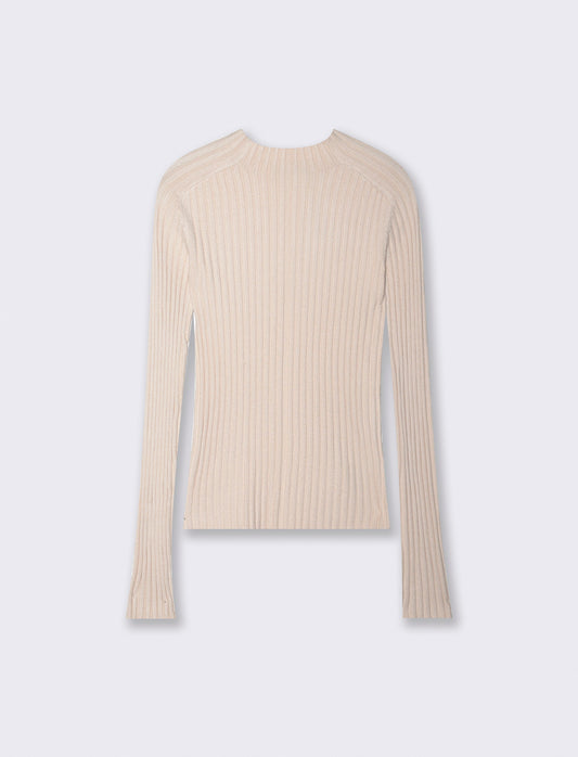 Versatile and comfortable long sleeve top - Beige
