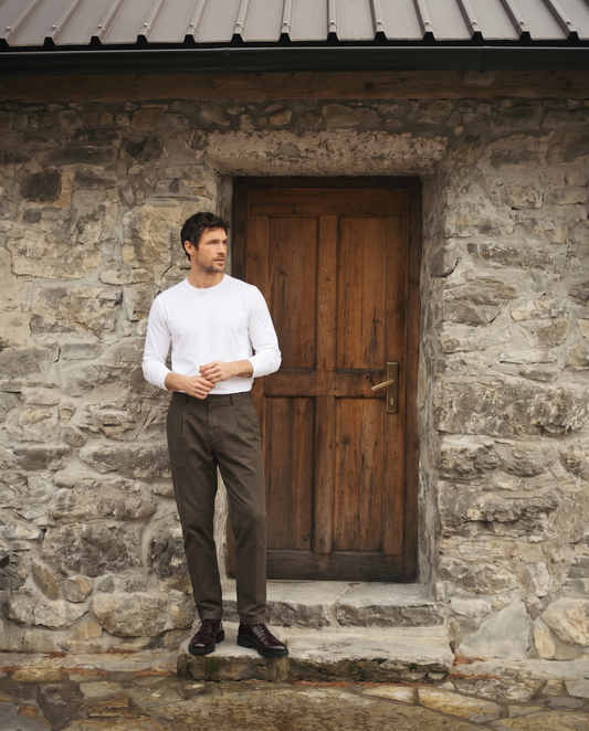 Relaxed Easy Chino Pants - Brown
