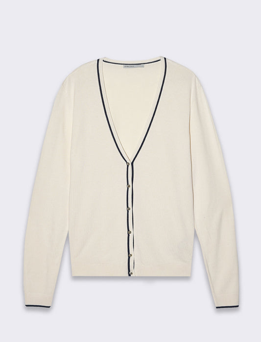 Cardigan manica lunga da donna - Avorio