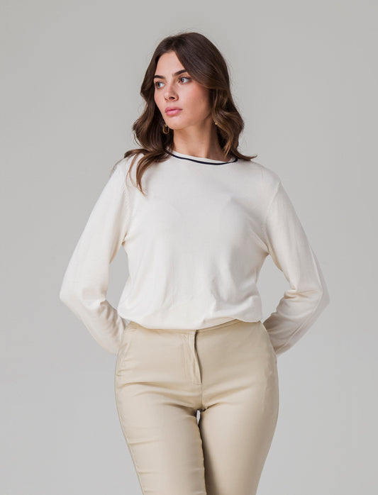 Maglia manica lunga da donna - Avorio