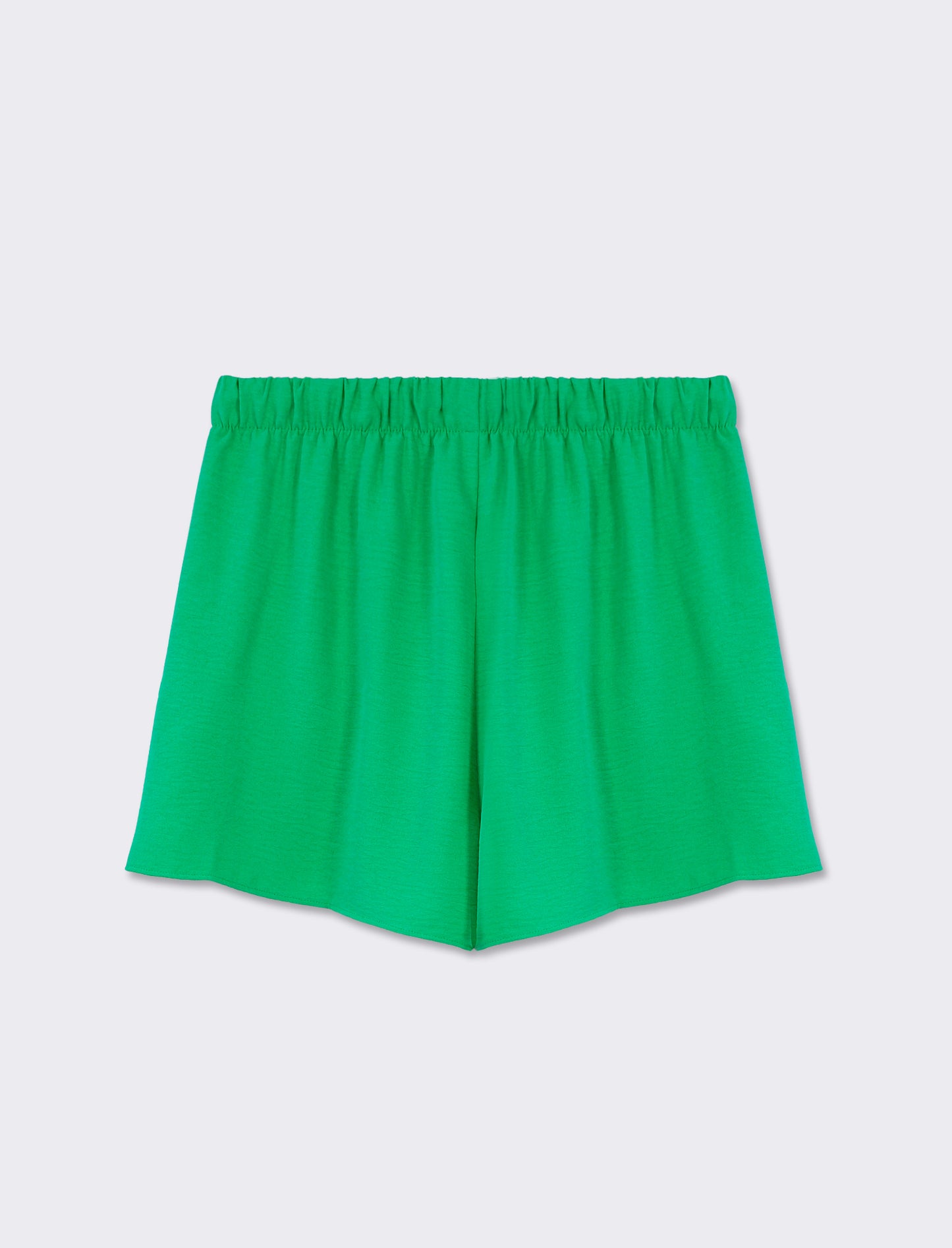 Pantaloncino in tessuto fluido e coulisse con charms - Verde mela