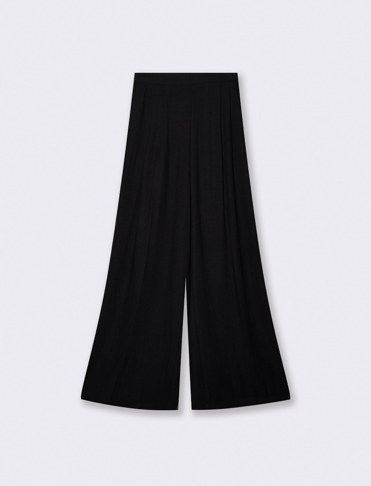 High-waisted pants with wide elastic - Black