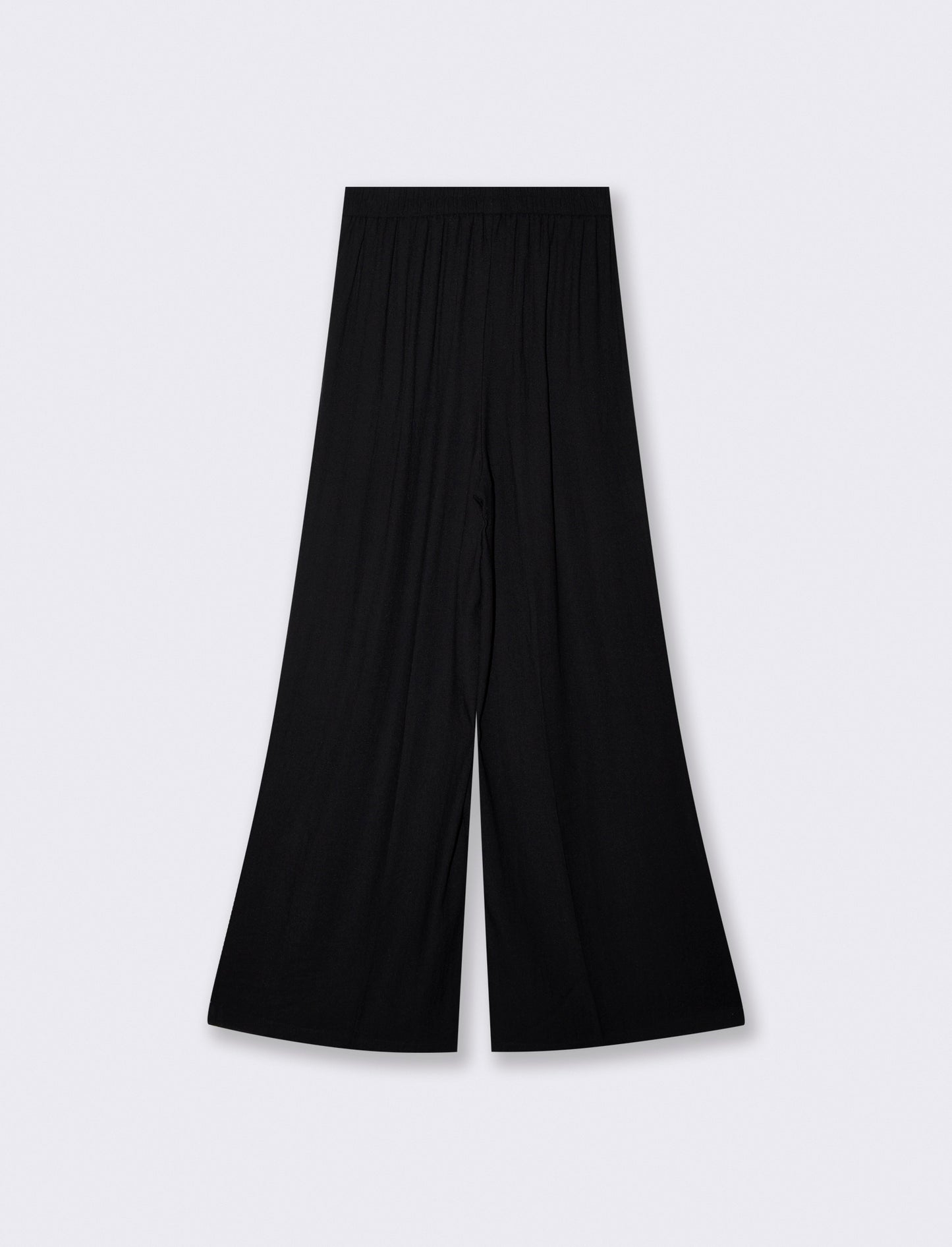 High-waisted pants with wide elastic - Black