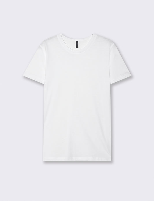 T-Shirt Basic in Cotone - Bianco