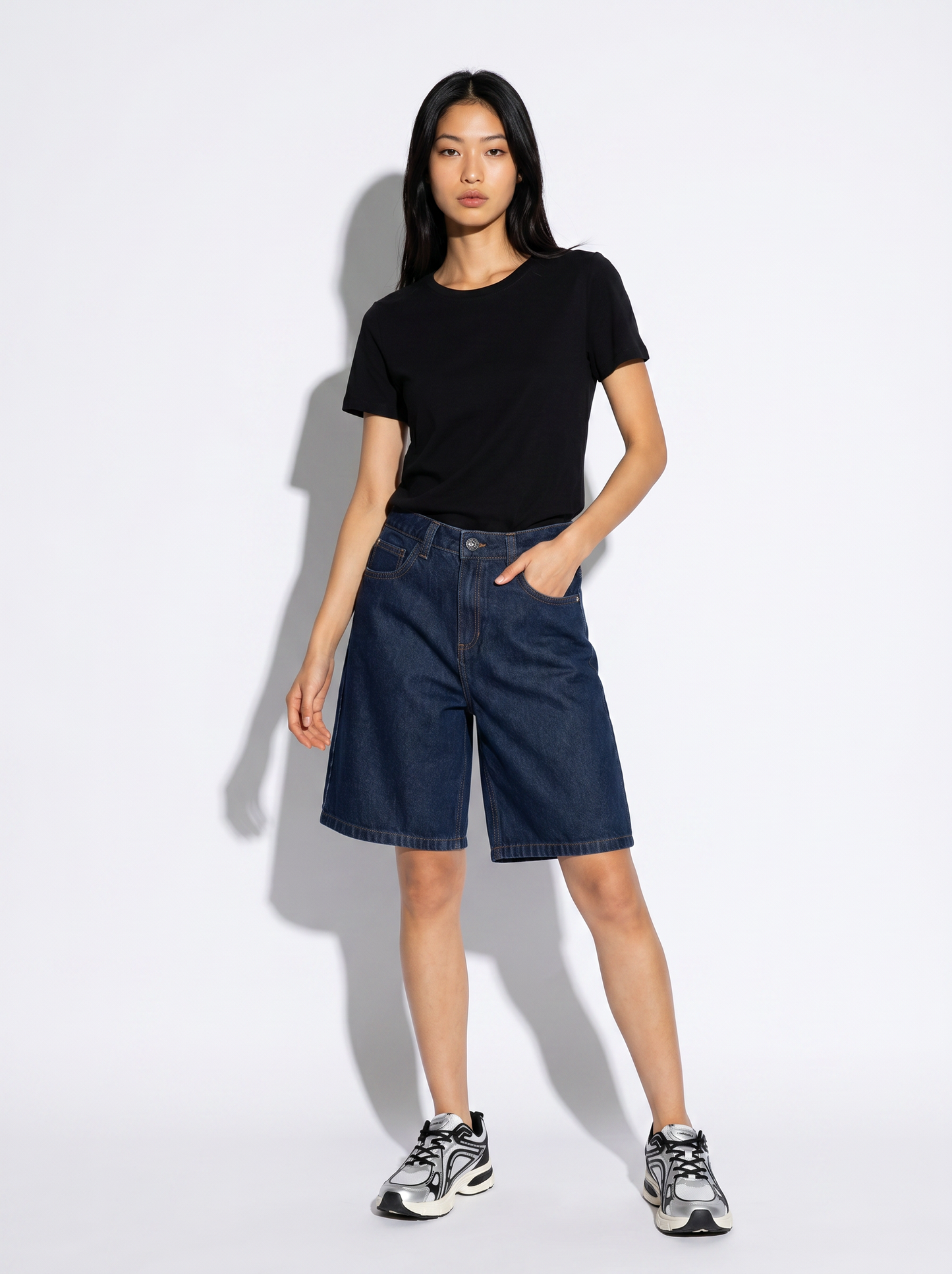 T-Shirt Basic in Cotone - Nero