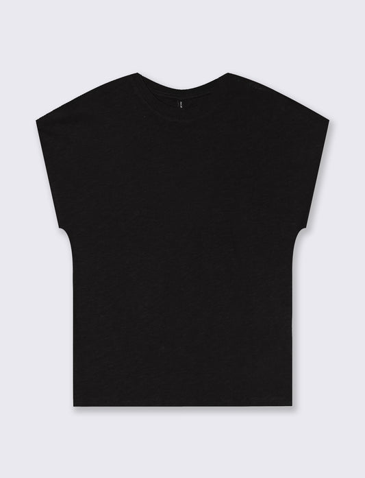 T-Shirt Manica T e Collo Tondo - Nero