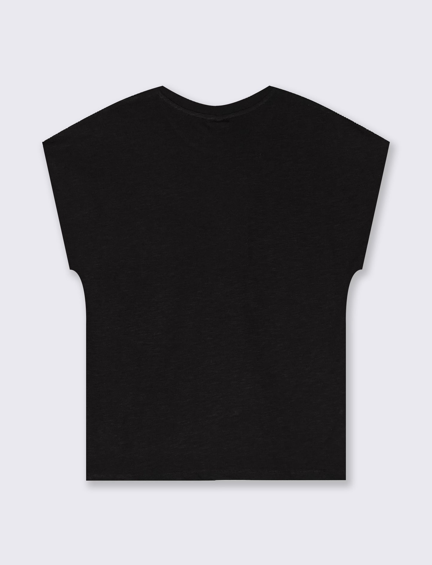 T-Shirt Manica T e Collo Tondo - Nero