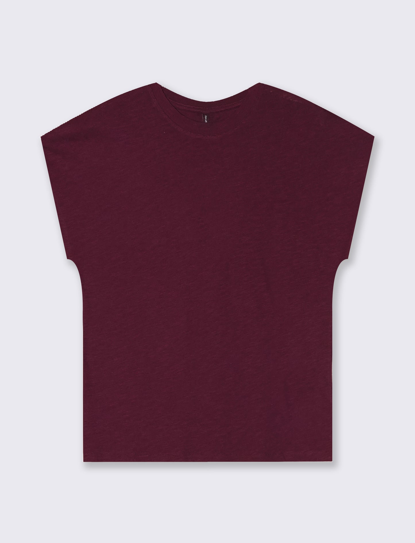 T-Shirt Manica T e Collo Tondo - Viola prugna