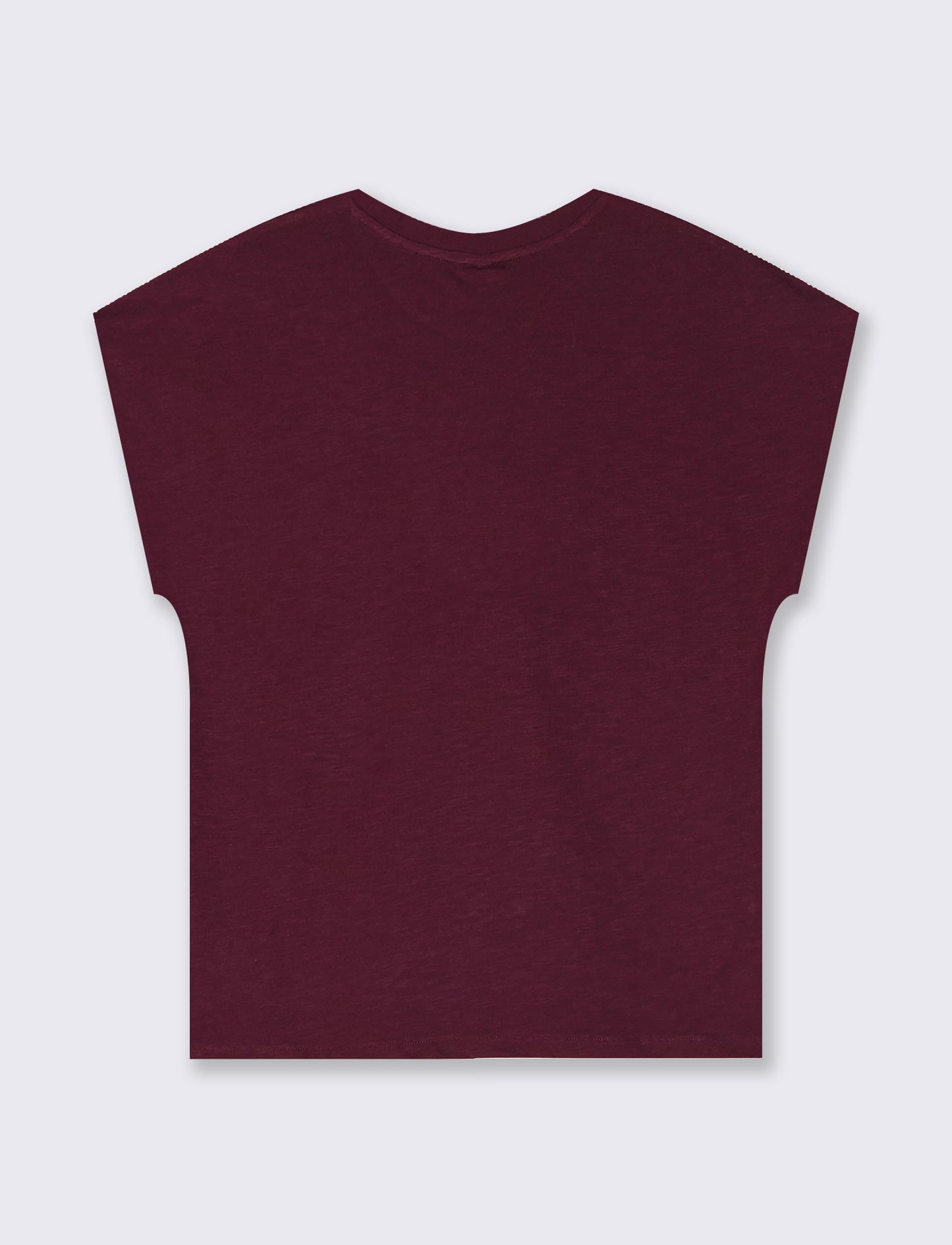 T-Shirt Manica T e Collo Tondo - Viola prugna