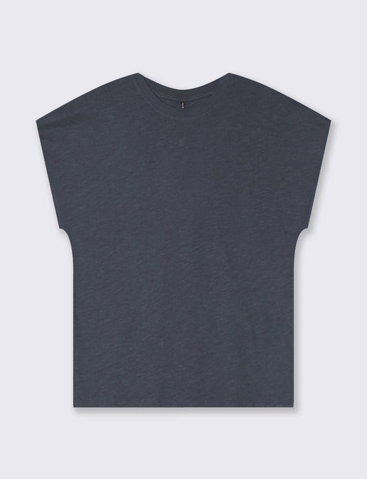 T-Shirt Manica T e Collo Tondo - Grigio piombo
