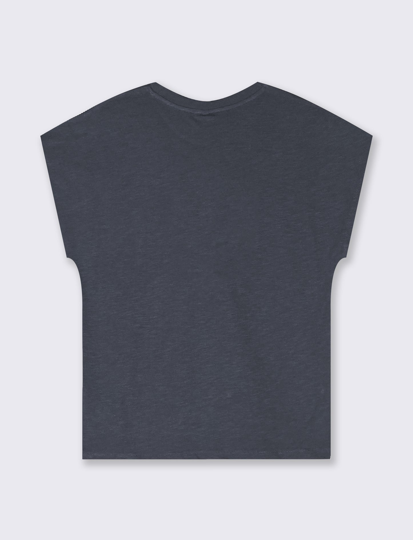 T-Shirt Manica T e Collo Tondo - Grigio piombo