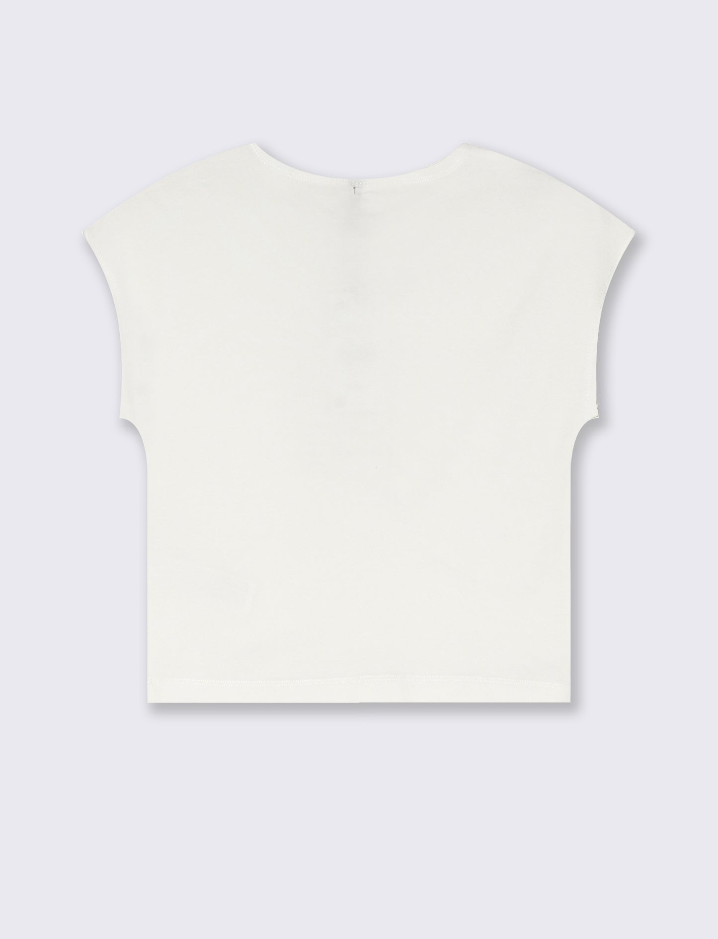 Cropped Basic Cotton T-Shirt - White