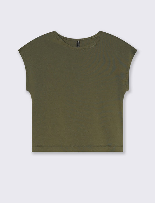 T-Shirt Cropped e Basica in Cotone - Ve.milit.