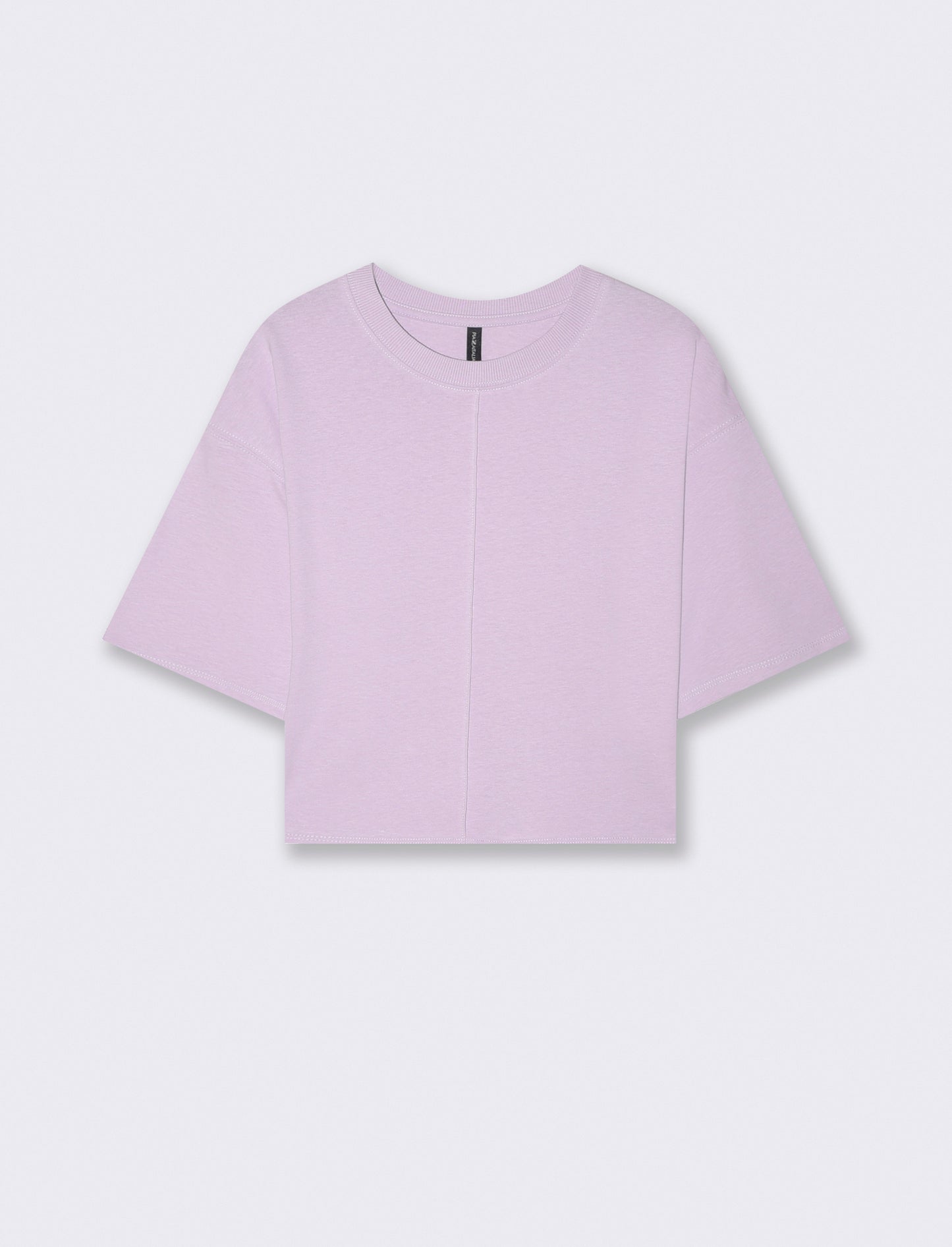 T-Shirt Crop in Cotone - Viola lavanda