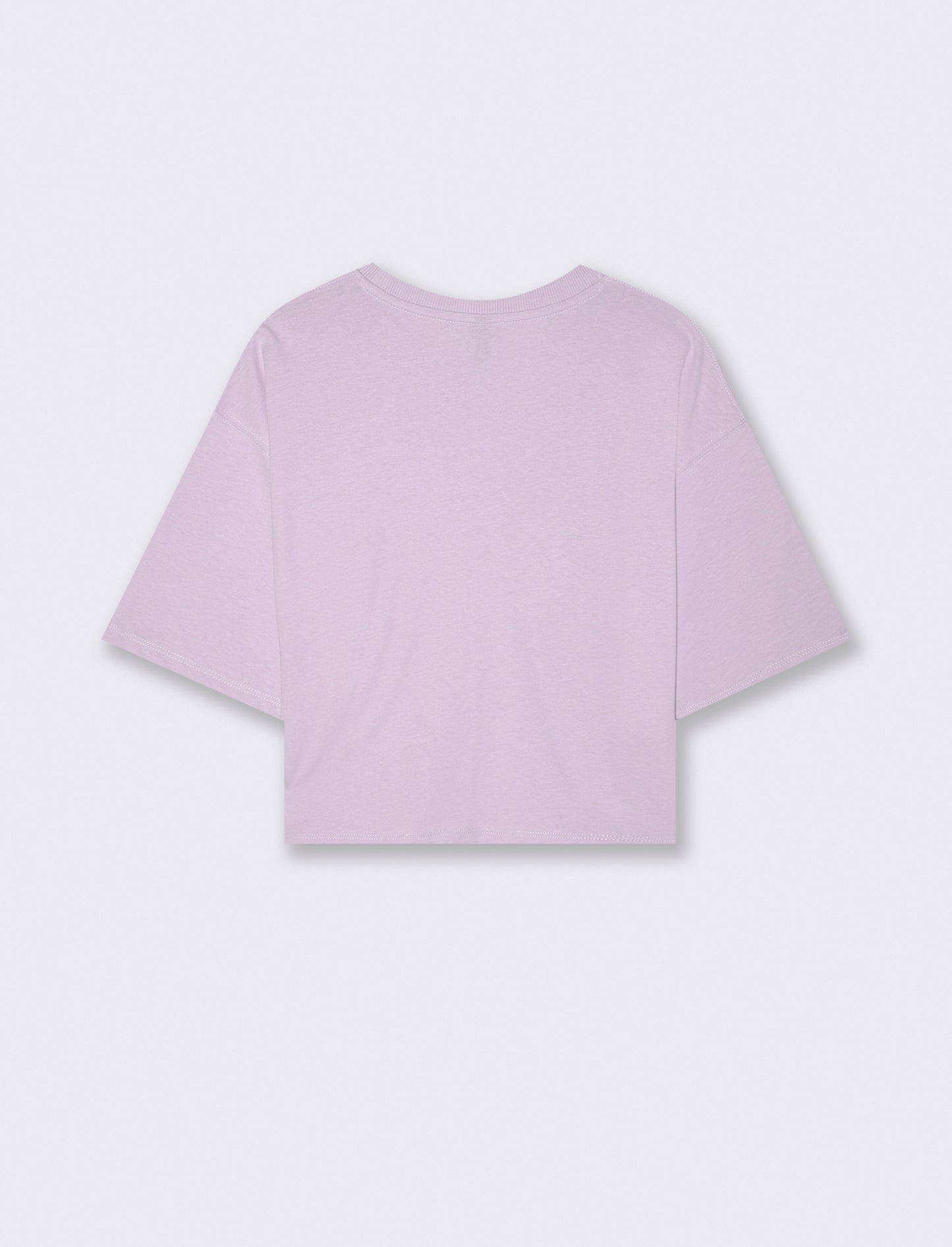 T-Shirt Crop in Cotone - Viola lavanda