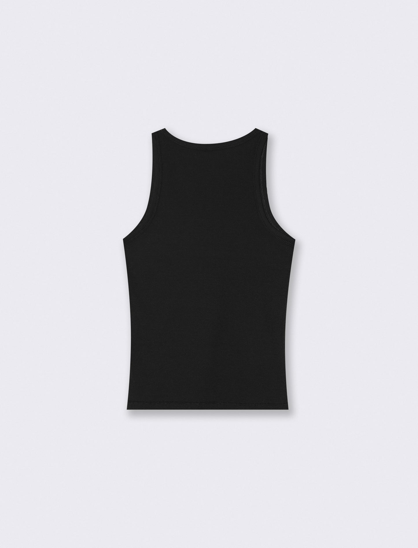Top a Costine con Scollo Madonna - Nero