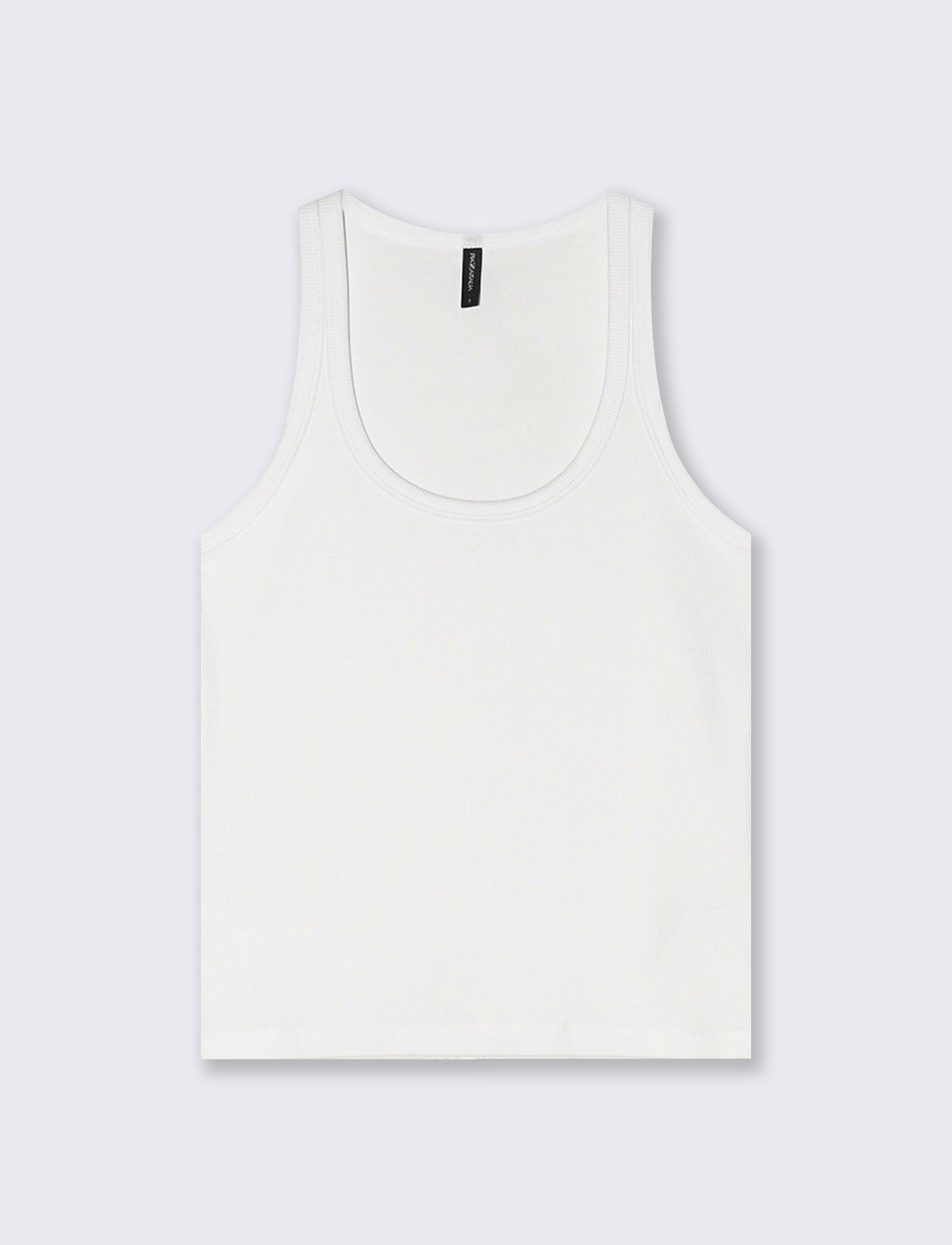 Top a Costine con Scollo Madonna - Bianco