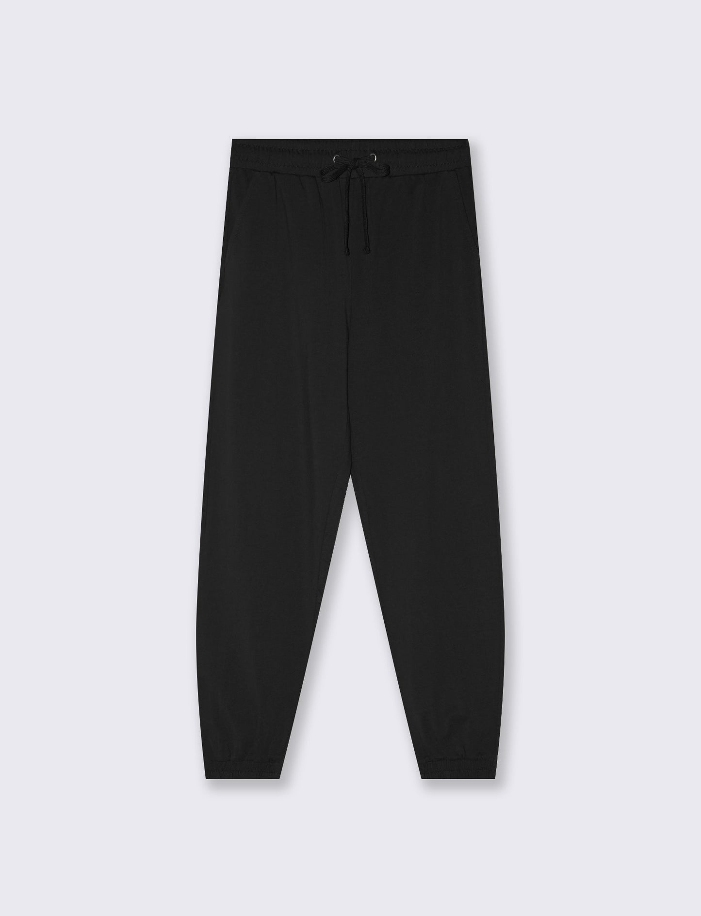 Fitness Pants with Elastic and American Pockets - Black